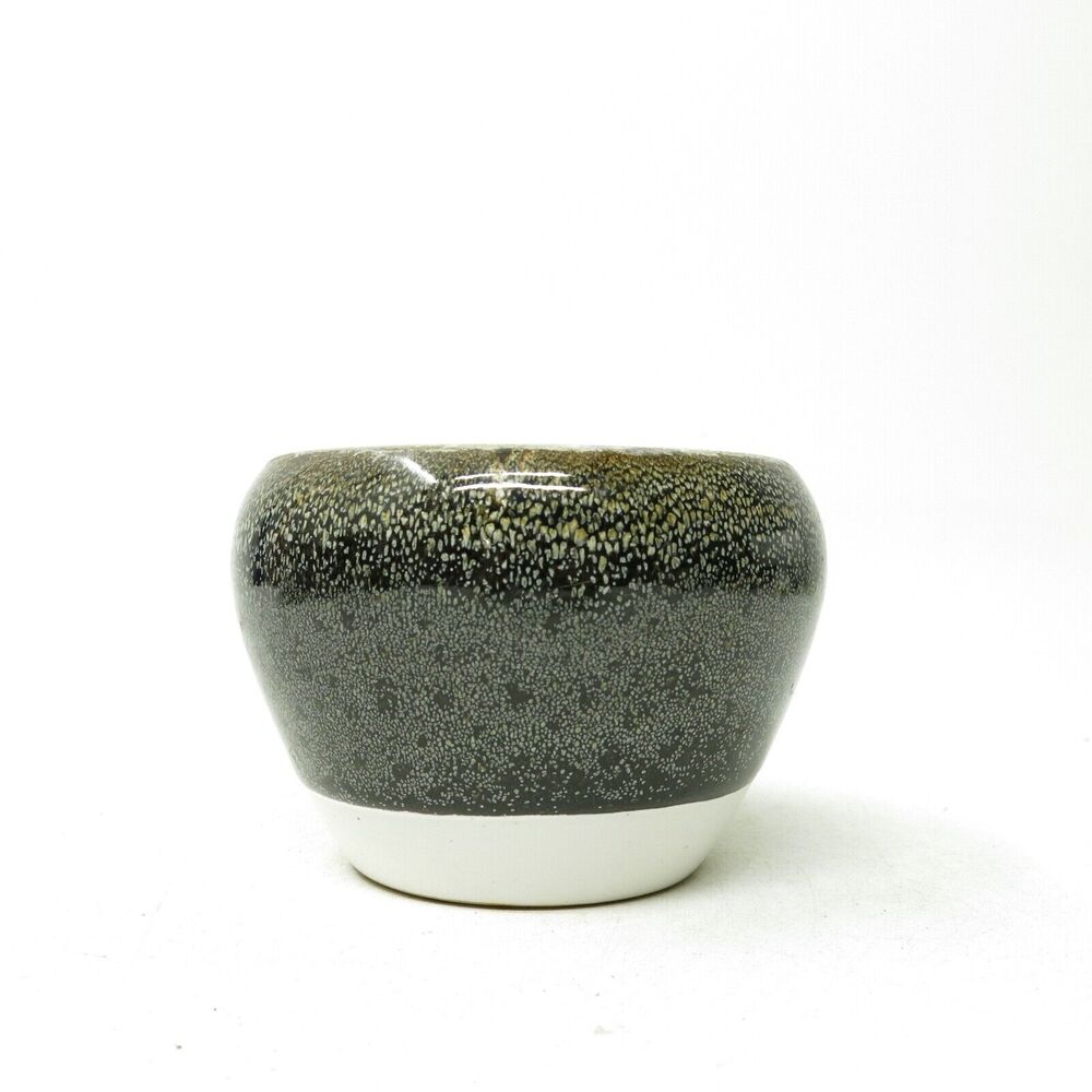 Vintage Handcrafted Studio Pottery Speckled Low Plant Pot Bowl